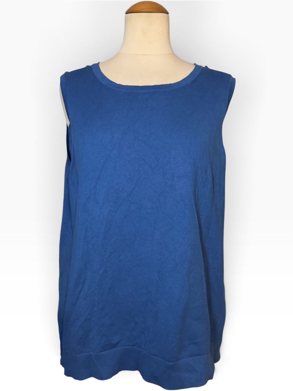 Pendleton Silk Blend Sleeveless Knit Top Blue Size XL
